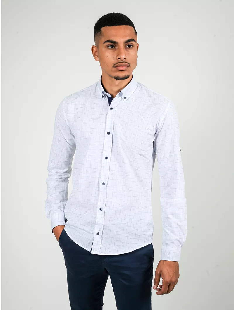 Chemise slim, manches longues